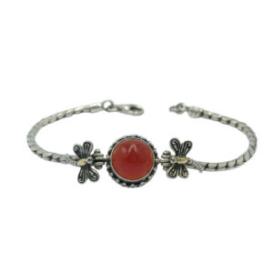 Gelang Perak Rantai Carnelian Capung B608