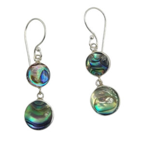 Anting Perak Kerang Bulat Ganda E1847