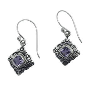 Anting Perak Wajik Permata E1840